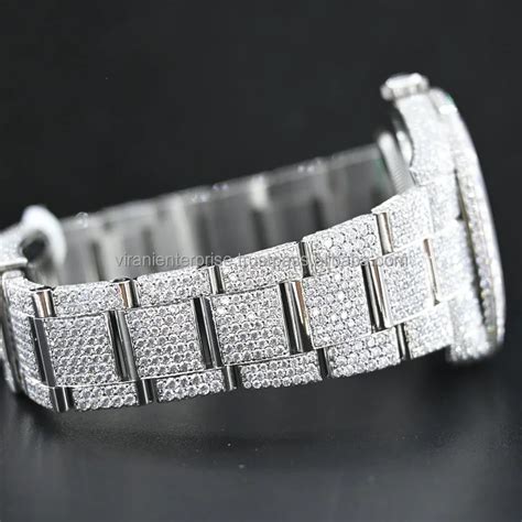 mens fake diamond watches|men's moissanite watches.